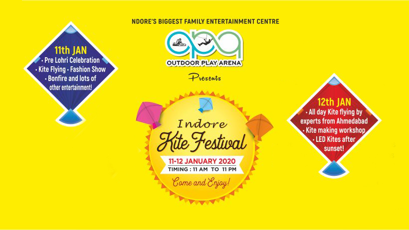 Celebrate a cheerful Lohri with vibrant kites at the OPA Indore Kite Festival 2020.